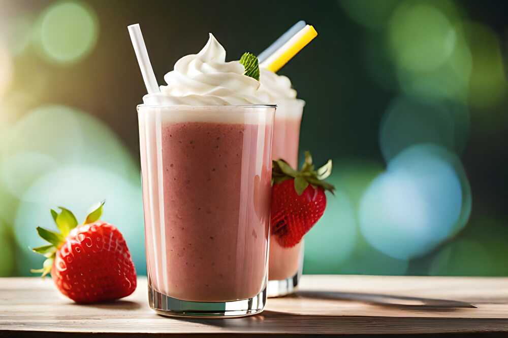 Fresh Strawberry Milkshake Recipe
