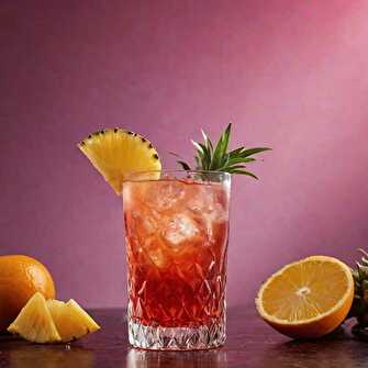 Campari-Pineapple cocktail